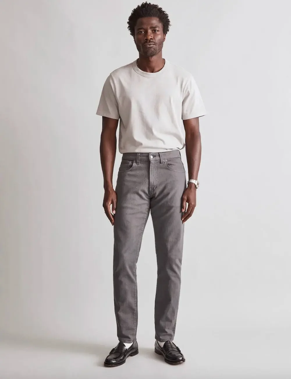 Madewell Garment Dyed Athletic Slim Jeans Thunder Cloud Gray Mens W 30 L 32 NWT